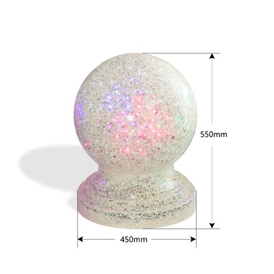 acheter Le dresseur de boule de Dura Art Stone Bollards Shinning Stone de granit de LED allument nos vies online manufacture