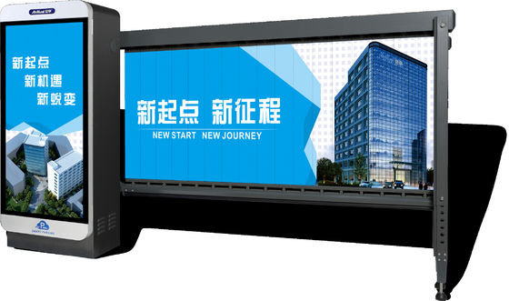acheter Porte de barrière à flèche de longueur de bras personnalisable avec puissance lumineuse LED de 200W et taille d'écran publicitaire de 440x868 mm online manufacture