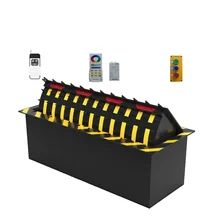 Système de barricade d'allée à autocollants jaune et noir avec protection contre la rouille et peinture deux fois