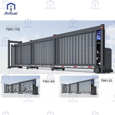 Portail coulissant rétractable sécurisé Ankuai : Portail d'accès automatique télescopique pour allée