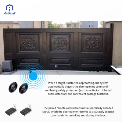 AK800DC ouvre-porte automatique intelligent à usage commercial    Équipé de télécommande, d'application WiFi et de détection infrarouge