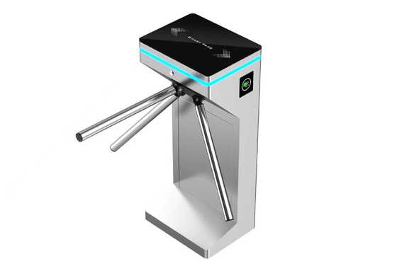 Security Access Control System RS485 Communication Interface Stainless Steel Barrier Gate Automatic Tripod Turnstile